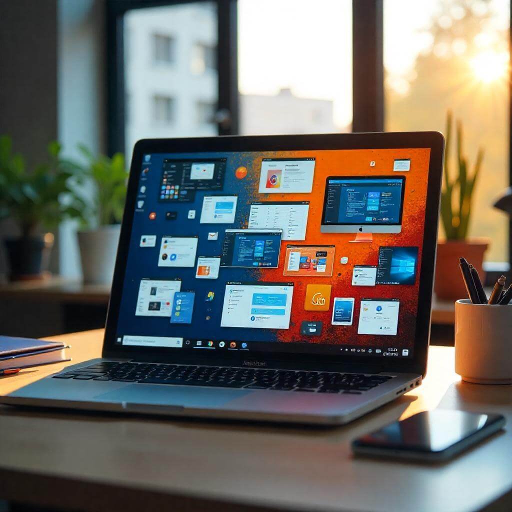 Use vibrant colors like blue and orange to grab attention, with a clean, modern aesthetic.