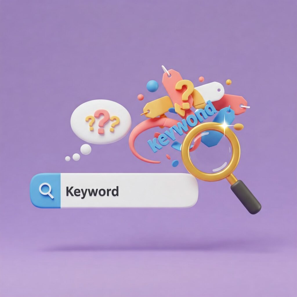 clean digital dashboard showing key SEO metrics