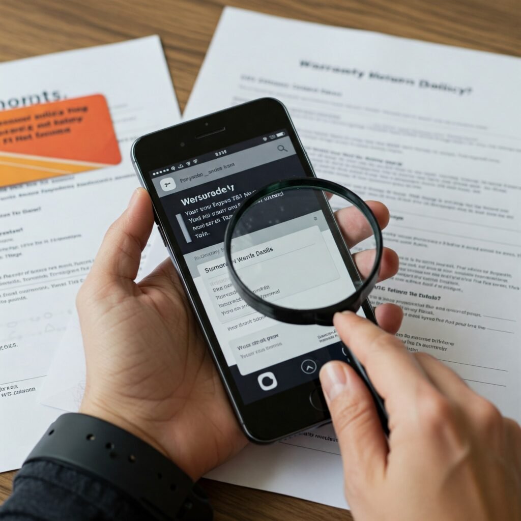 Checking tech return policy before buying