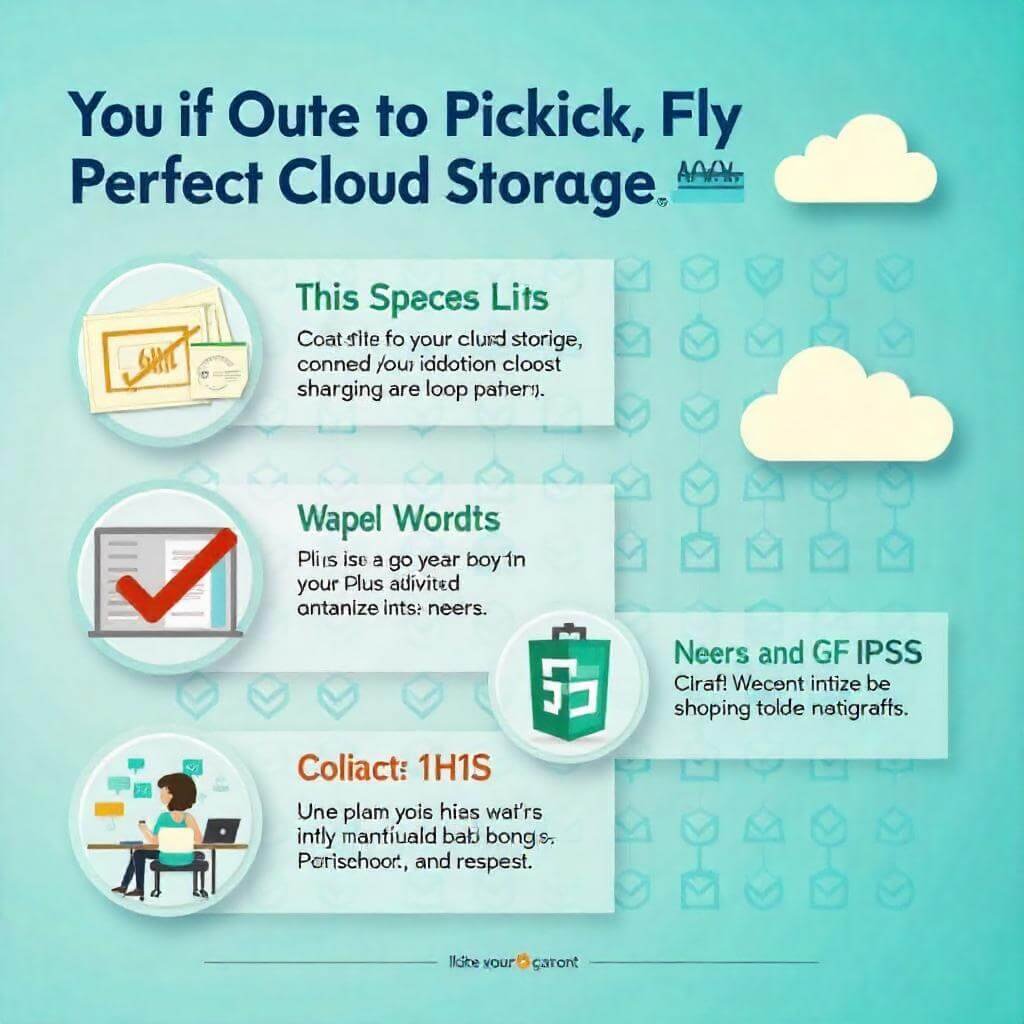 Visual checklist of tips for choosing cloud storage.