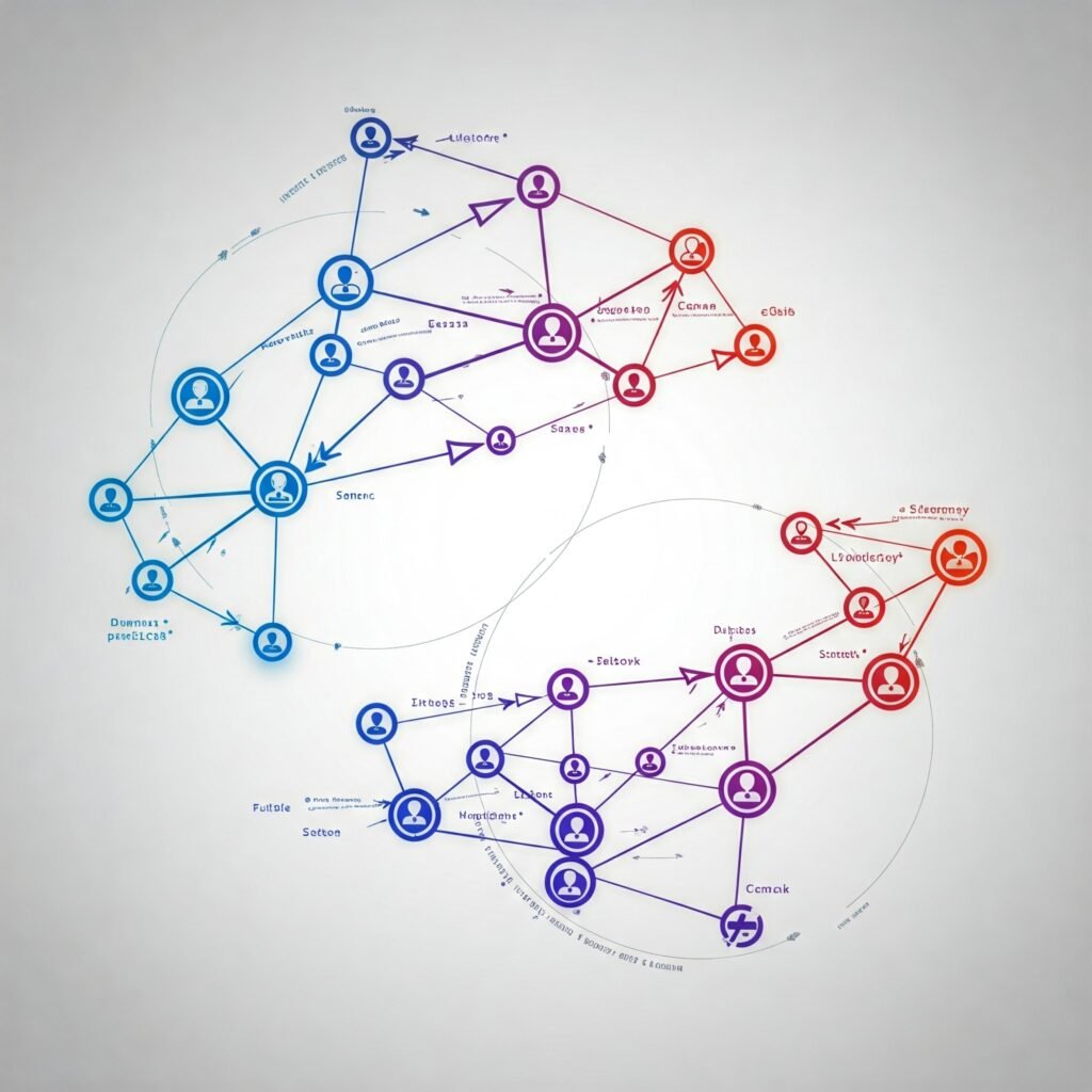 Network graph: Website backlinks and competitor analysis